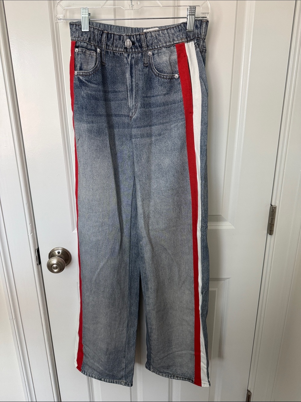 Rag and Bone Miramar red and white stripe jean